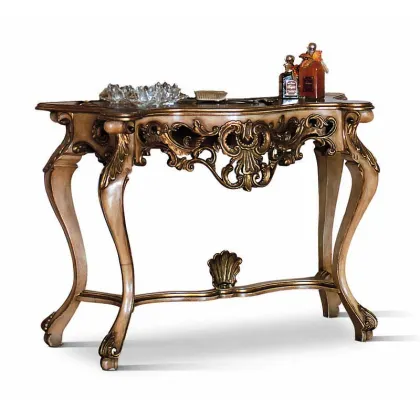 Zdjęcie Włoska bogato rzeźbiona konsola w stylu Ludwika XV