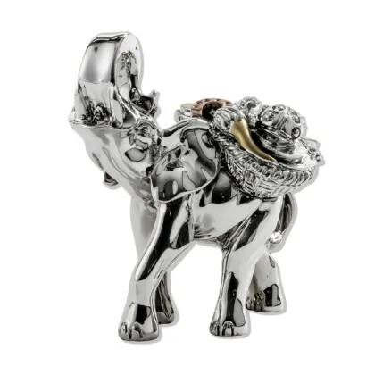 Picture Luxurious silver amulet in the shape of an elephant