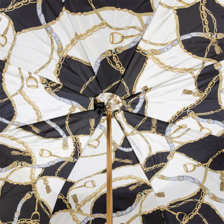 obrazek 3 Piękny stylowy czarny parasol damski – Pasotti