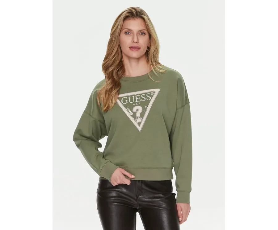 obrazek 1 Guess Bluza Pony W4RQ13 KC5H2 Zielony Regular Fit