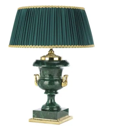 Zdjęcie Oryginalna lampa z kamienia półszlachetnego malachitu