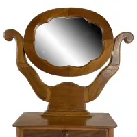 Zdjęcie Drewniana toaletka nablatowa z uchylnym lustrem, 1800 rok