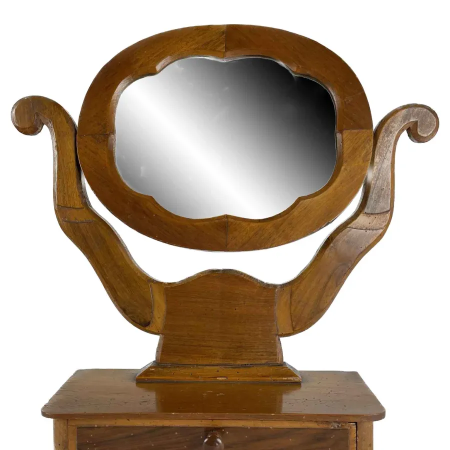 obrazek 1 Drewniana toaletka nablatowa z uchylnym lustrem, 1800 rok