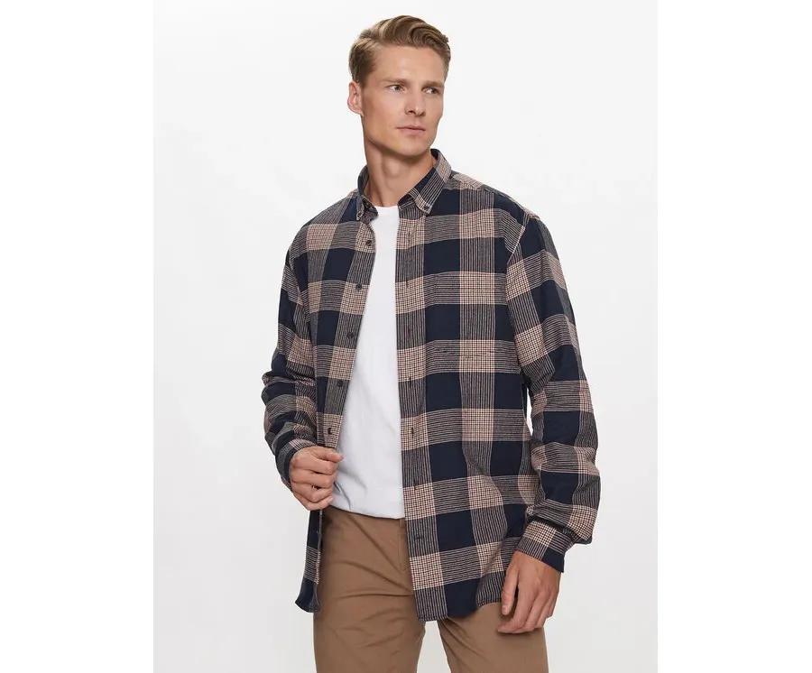 obrazek 1 Lindbergh Koszula 30-203486 Granatowy Relaxed Fit