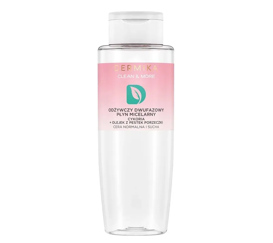 obrazek 1 Dermika Clean & More Odżywczy dwufazowy płyn micelarny do cery normalnej i suchej 400 ml
