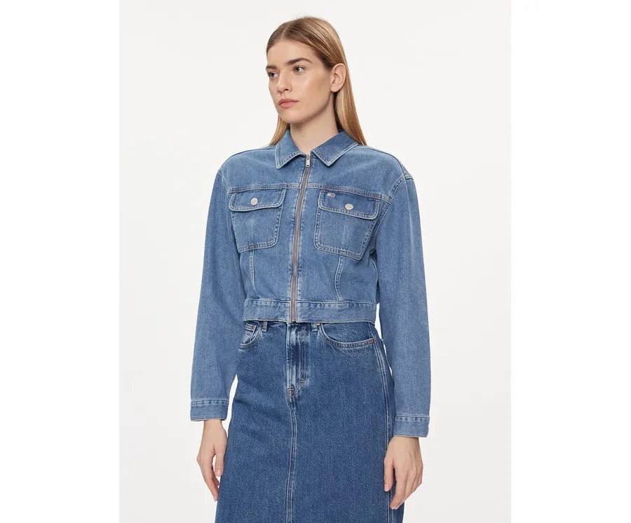 obrazek 1 Tommy Jeans Kurtka jeansowa Claire DW0DW17656 Niebieski Regular Fit