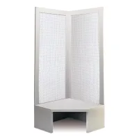 Zdjęcie Wysoki narożny panel z blachy perforowanej z ławką do sklepu