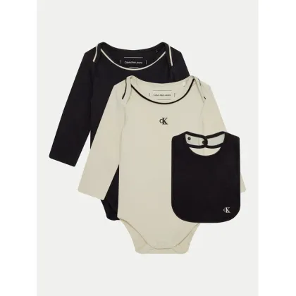 Zdjęcie Calvin Klein Jeans Komplet dziecięcy Monogram Starter IN0IN00011 Écru Regular Fit