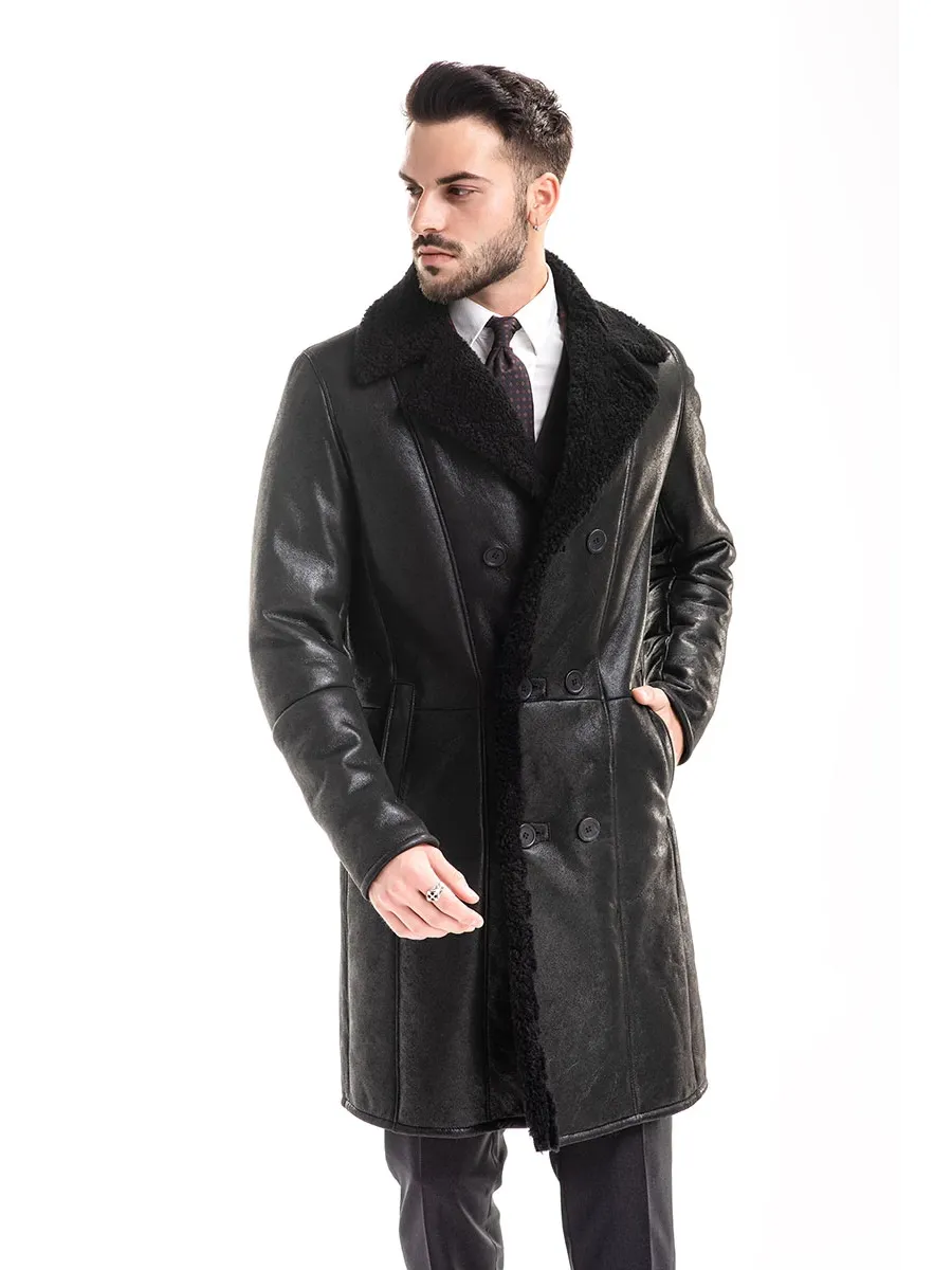 obrazek 3 Elegancki płaszcz z naturalnego futra jagnięcego - A&A Vesa