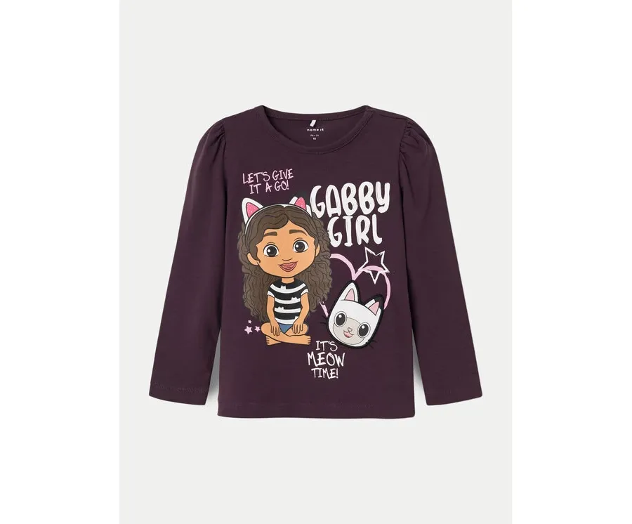 obrazek 1 NAME IT Bluzka GABBY 13231866 Fioletowy Regular Fit