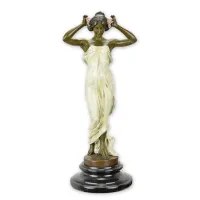 Picture Elegant sculpture of a valley nymph made of bronze