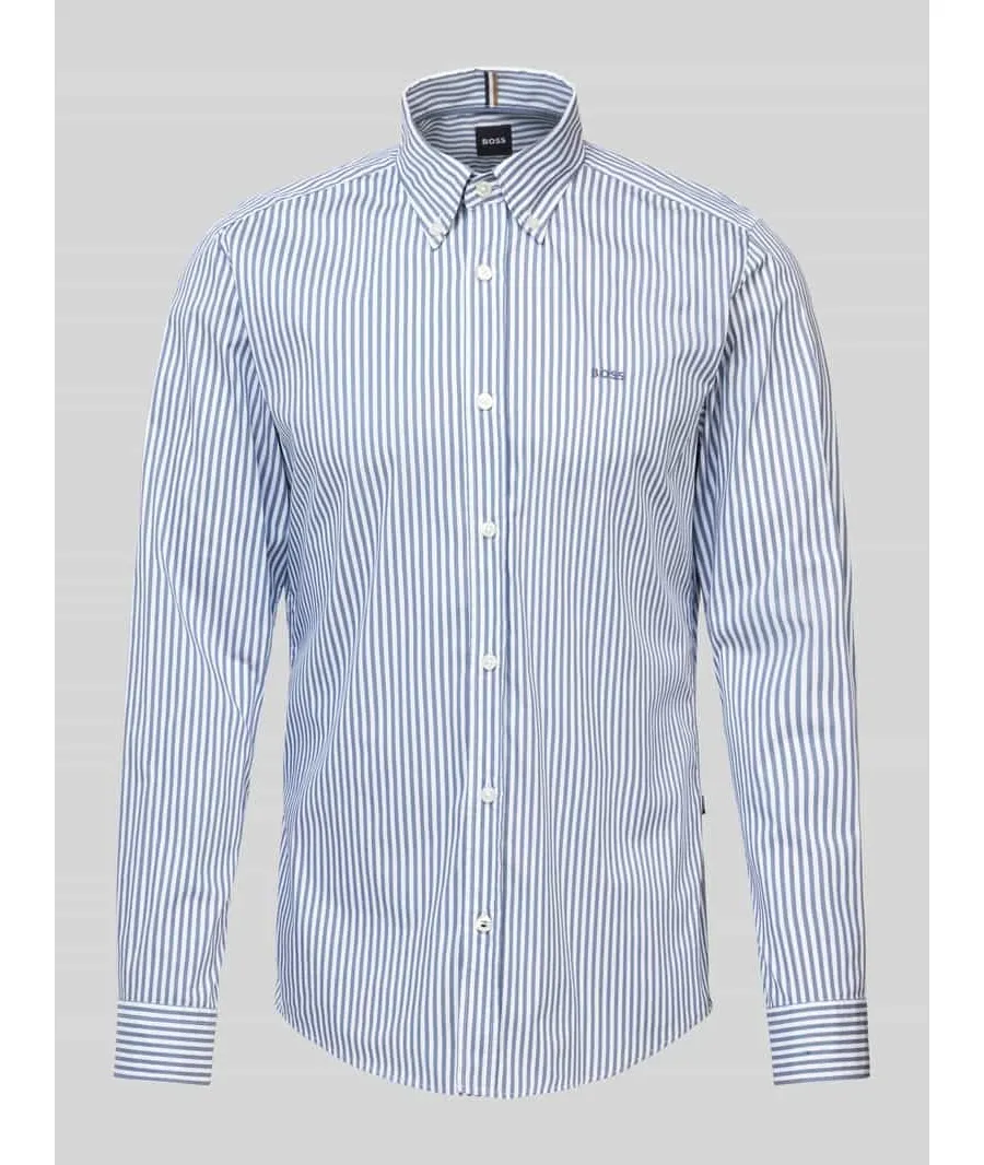 obrazek 1 Koszula biznesowa o kroju slim fit z wyhaftowanym logo model ‘Roan’