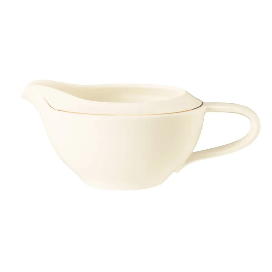 obrazek 1 Piękna porcelanowa sosjerka zdobiona złotą obwódką - Seltmann Weiden