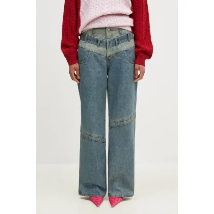Zdjęcie Andersson Bell jeansy Layered Wide-Leg Jeans damskie kolor niebieski apa740ml
