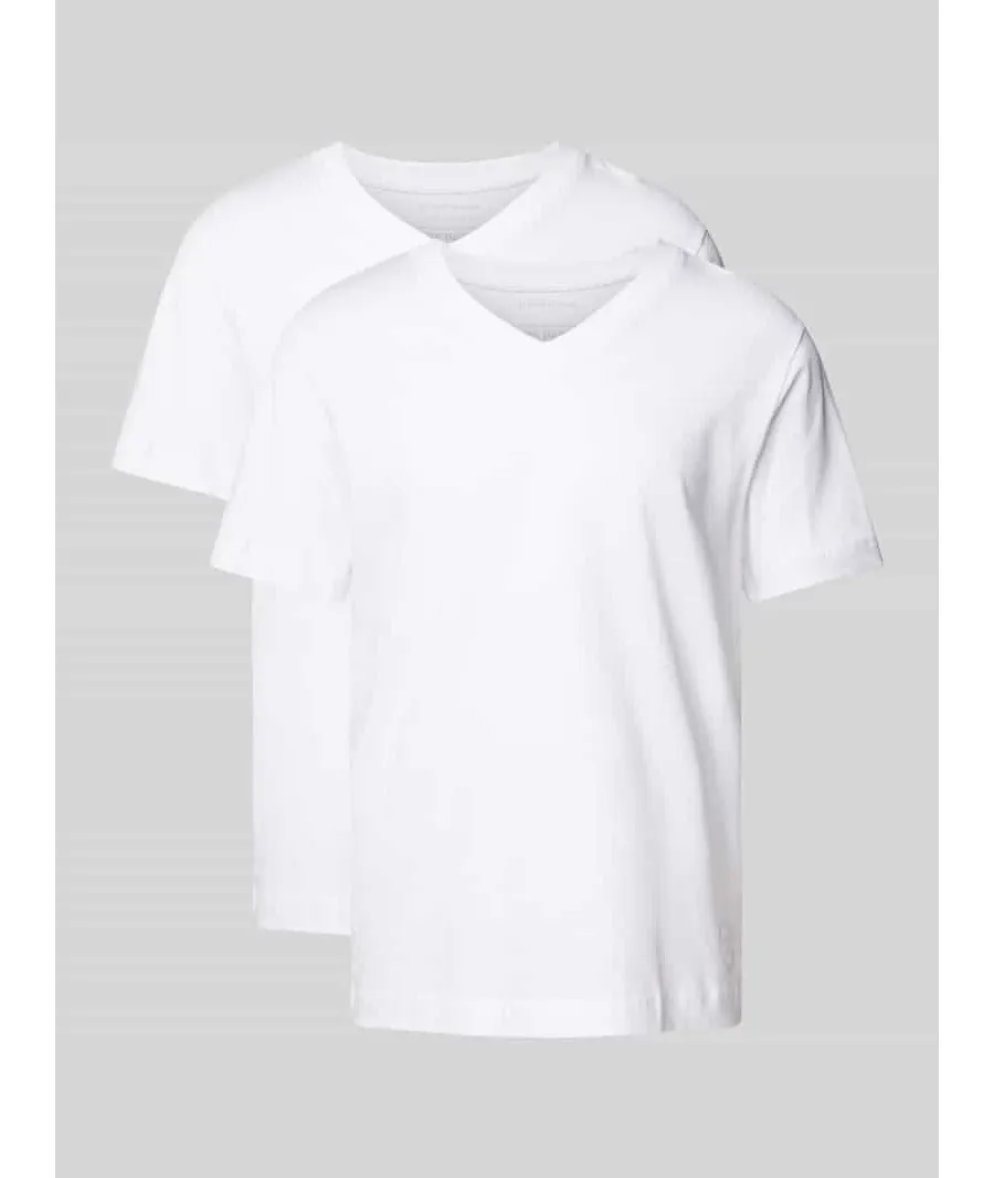 obrazek 1 T-shirt z dekoltem w serek w zestawie 2 szt.