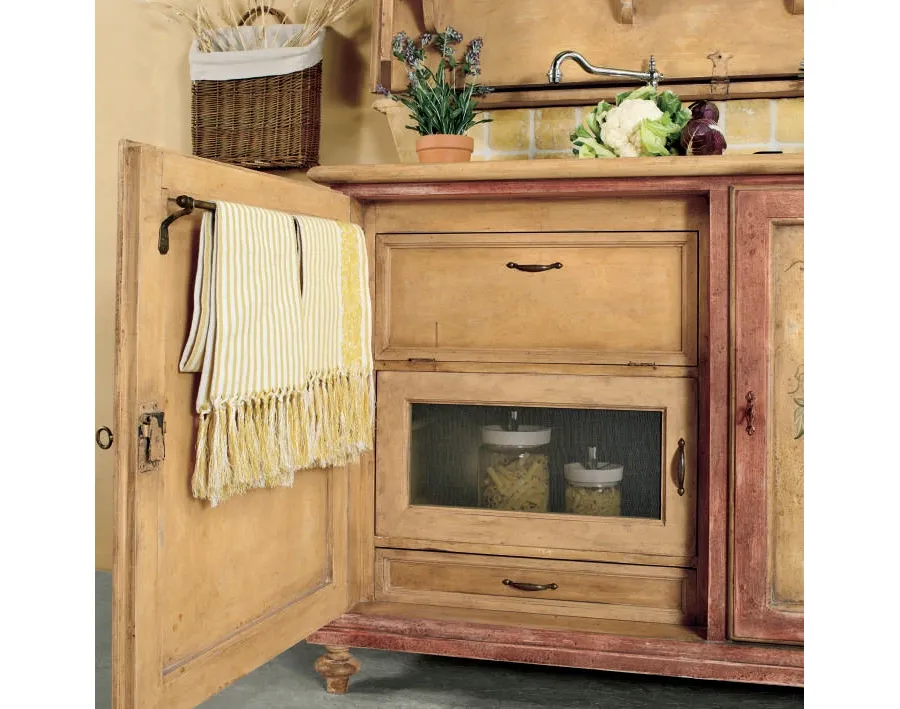 picture 2 Wooden Provence style kitchen shelf - Interiors Italia