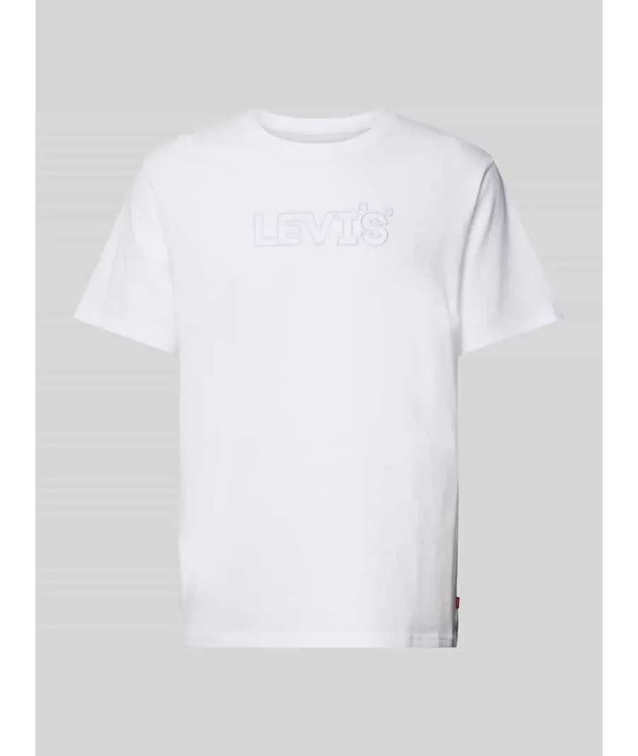 obrazek 1 T-shirt o kroju relaxed fit z wyhaftowanym logo