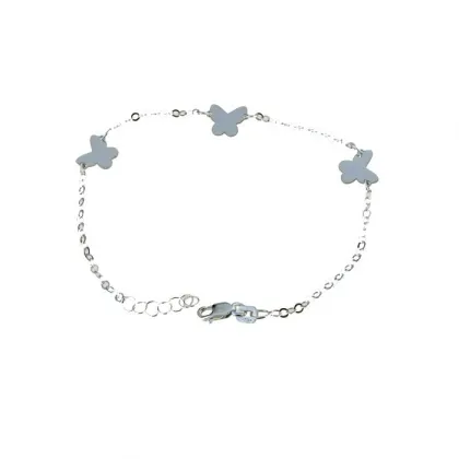 Zdjęcie stylowa złota bransoletka z motylkami z włoch