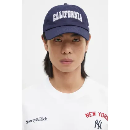 Zdjęcie Sporty & Rich czapka z daszkiem bawełniana California kolor granatowy z aplikacją AC040516501BL32