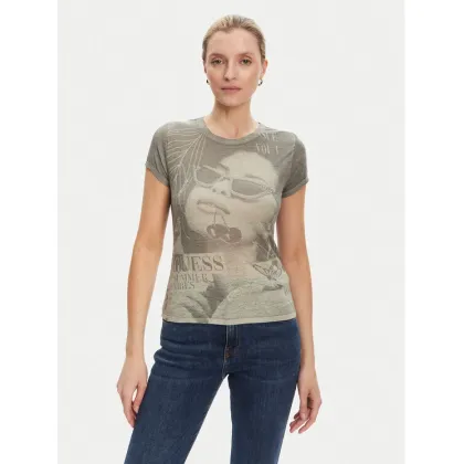 Zdjęcie Guess T-Shirt W5YI36 KBYH0 Zielony Regular Fit