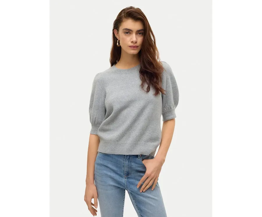 obrazek 1 Vero Moda Sweter Doffy 10278313 Szary Regular Fit