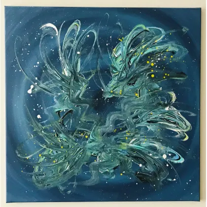 Zdjęcie Blue haze, akryl na płótnie