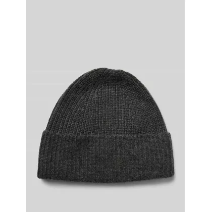 Zdjęcie Czapka z czystego kaszmiru z detalem z logo