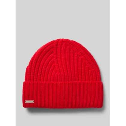 Zdjęcie Czapka beanie z czystego kaszmiru z detalem z logo