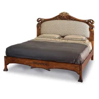 Picture Original Italian bed with upholstered headboard