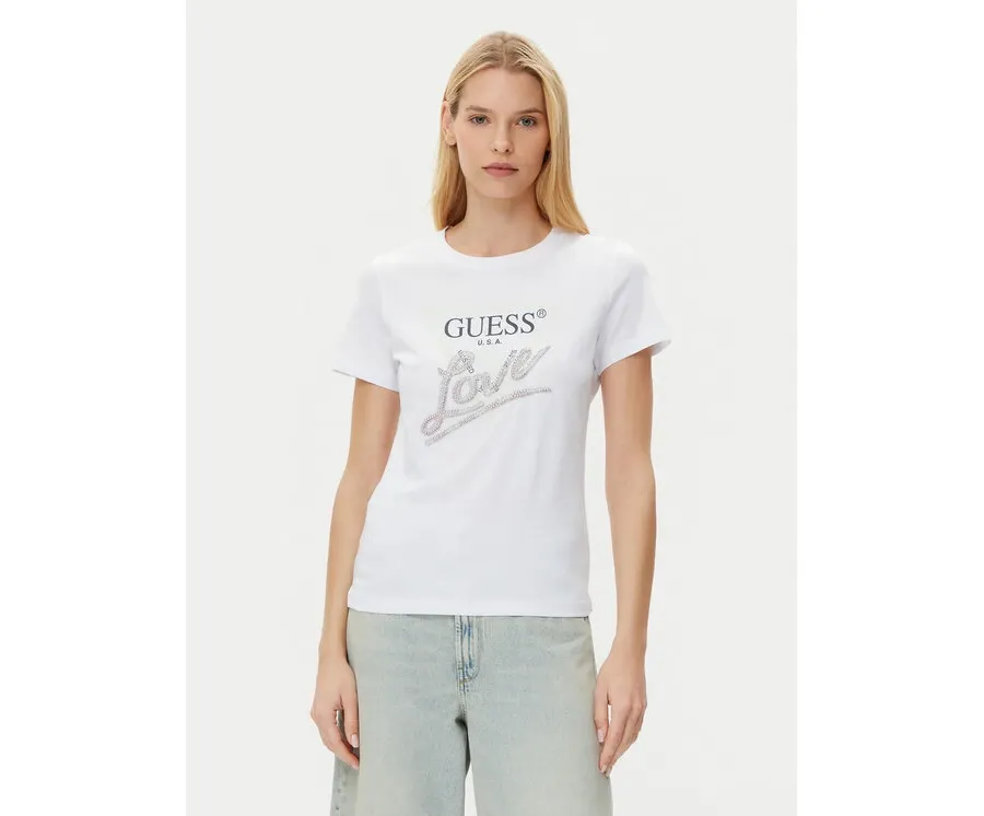 obrazek 1 Guess T-Shirt W5GI05 I3Z14 Biały Regular Fit
