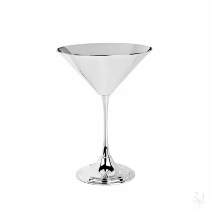 Picture Silver plated modern martini glass - Zaramella Argenti