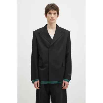Zdjęcie MM6 Maison Margiela marynarka z domieszką wełny kolor czarny SH2BN0007.S47848