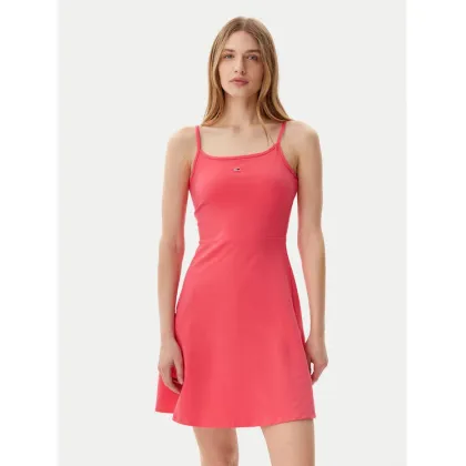 Zdjęcie Tommy Jeans Sukienka letnia Essential DW0DW21354 Różowy Slim Fit