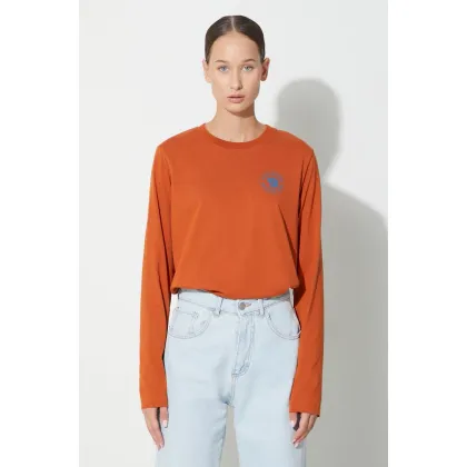 Zdjęcie Fjallraven longsleeve bawełniany 1960 Logo kolor pomarańczowy