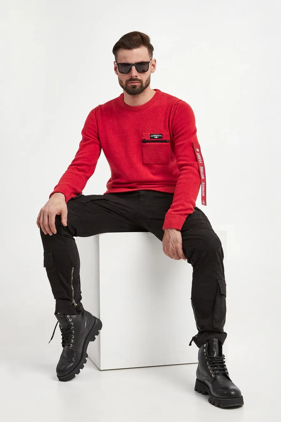 obrazek 1 Sweter męski wełniany AERONAUTICA MILITARE Aeronautica Militare