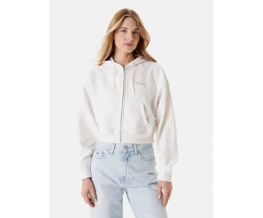 obrazek 1 Tommy Jeans Bluza Linear DW0DW21163 Écru Boxy Fit