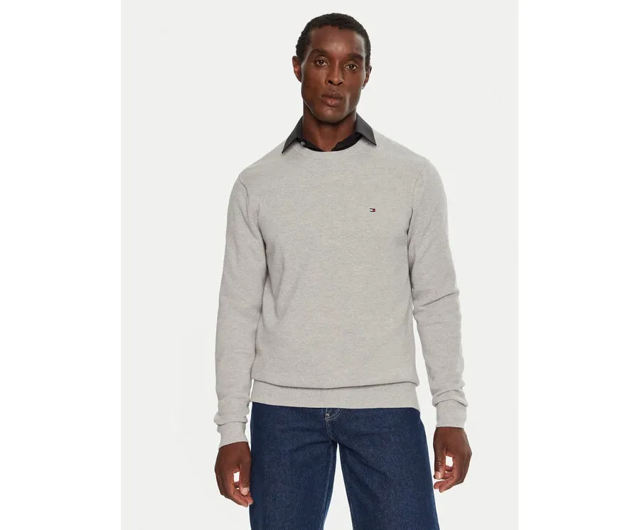 obrazek 1 Tommy Hilfiger Sweter MW0MW36347 Szary Regular Fit