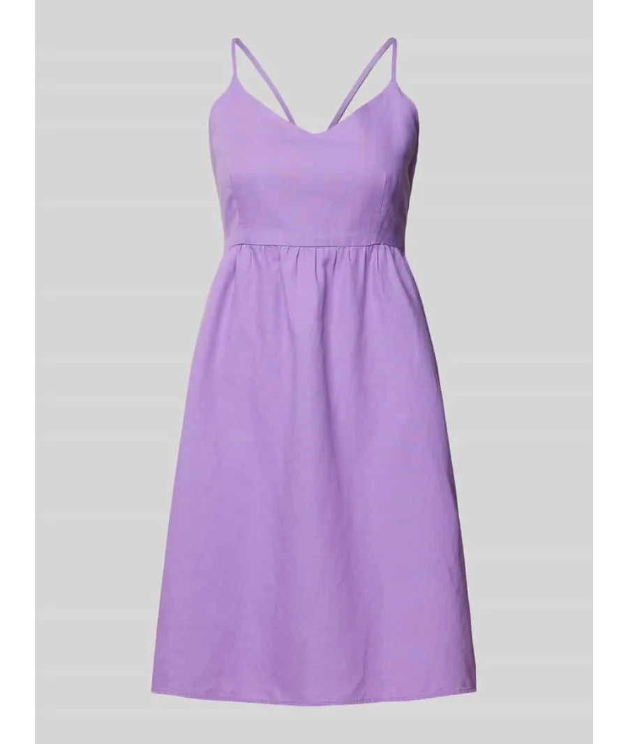 obrazek 1 Sukienka o długości do kolan z mieszanki lnu i bawełny z wycięciem