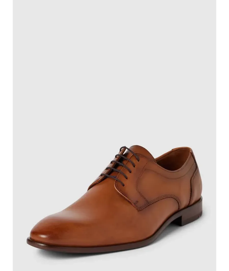 obrazek 1 Buty derby skórzane z ozdobnymi szwami model ‘Pados’