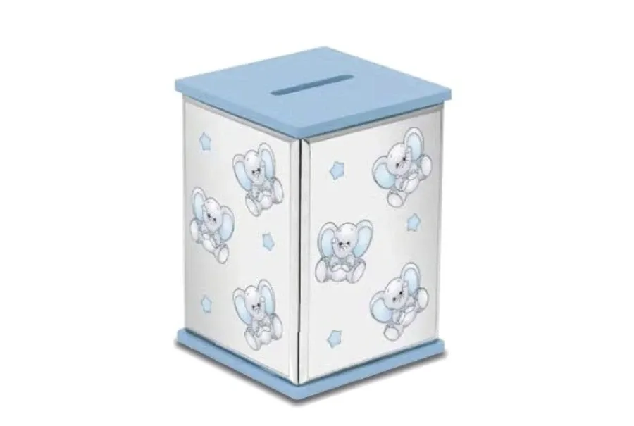 obrazek 1 Urocza skarbonka dla dziecka zdobiona różowymi słonikami