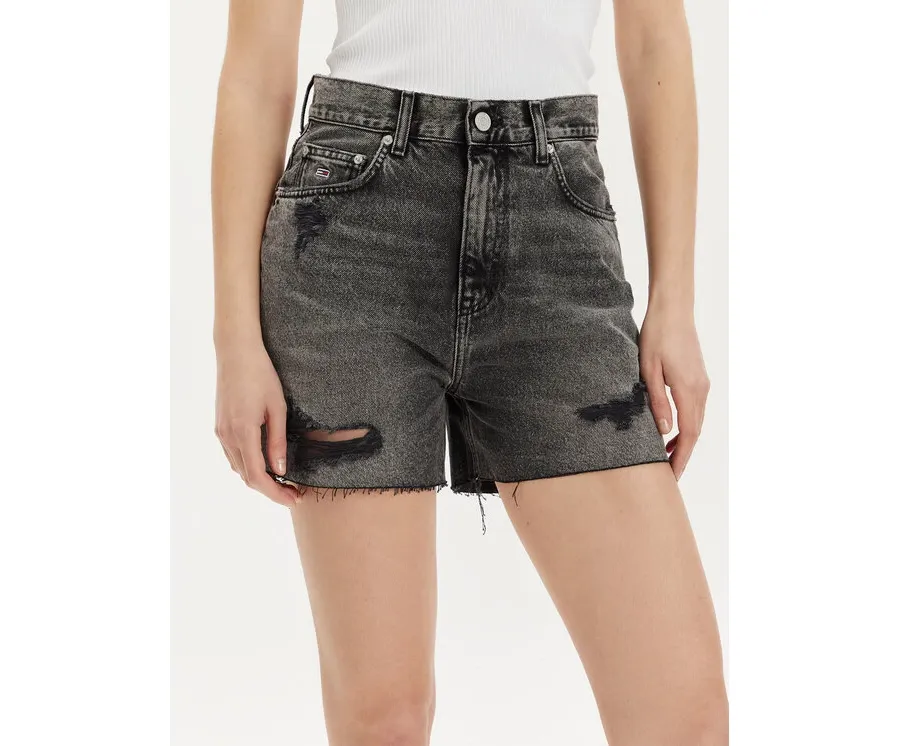 obrazek 1 Tommy Jeans Szorty jeansowe DW0DW17652 Szary Mom Fit