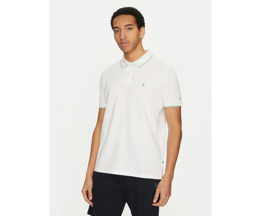 obrazek 1 U.S. Polo Assn. Polo MUP3508 Biały Regular Fit