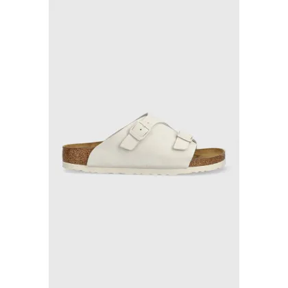 Zdjęcie Birkenstock klapki zamszowe Zurich damskie kolor szary 1025008