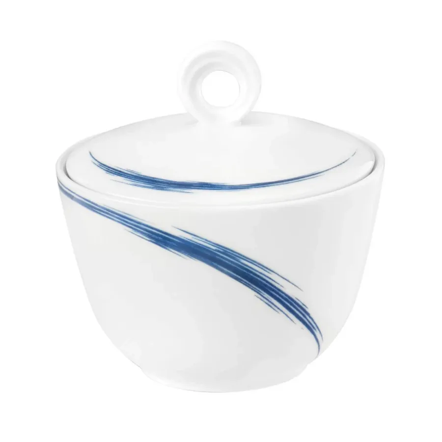 obrazek 1 Stylowa porcelanowa cukiernica zdobiona niebieskim wzorem - Seltmann Weiden
