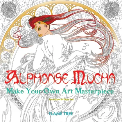 Zdjęcie Kolorowanka artystyczna Alphonse Mucha - Flame Tree Publishing
