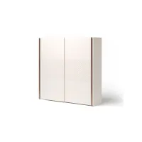 Picture Stylish Italian wardrobe with two sliding, engraved doors