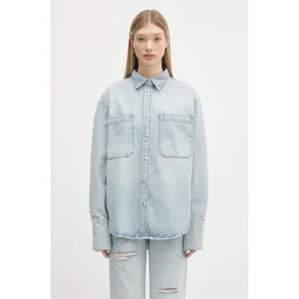 Zdjęcie Anine Bing koszula jeansowa Dante Shirt damska kolor niebieski relaxed z kołnierzykiem klasycznym A.07.10239