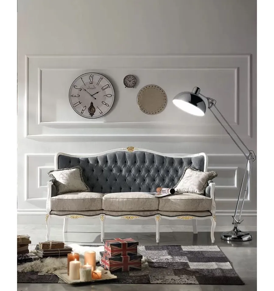 obrazek 1 Klasyczna sofa 3-osobowa Bergere do salonu