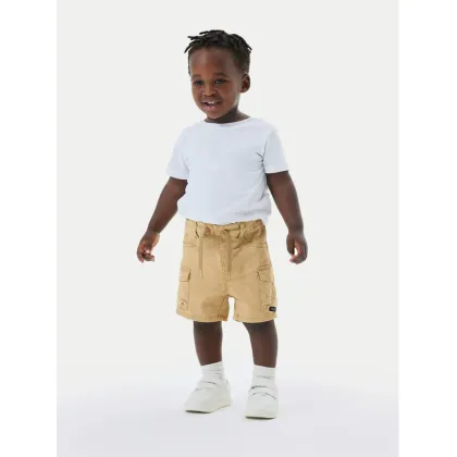 Zdjęcie NAME IT Szorty materiałowe Ben 13225803 Brązowy Baggy Fit