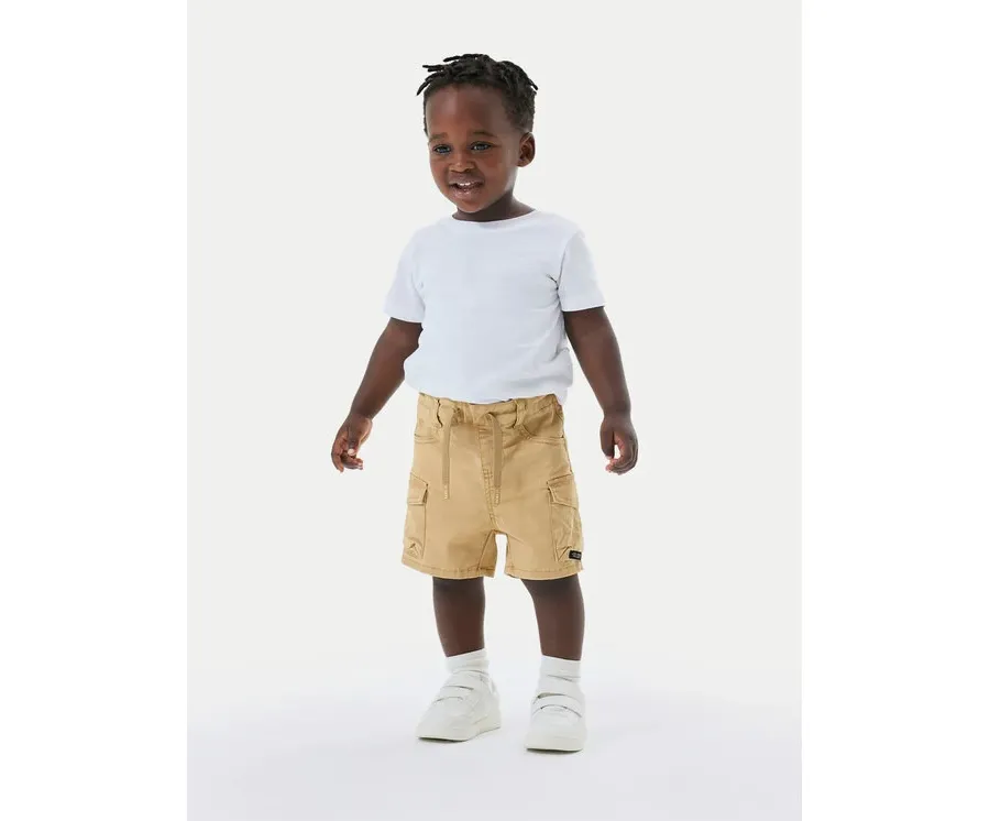 obrazek 1 NAME IT Szorty materiałowe Ben 13225803 Brązowy Baggy Fit